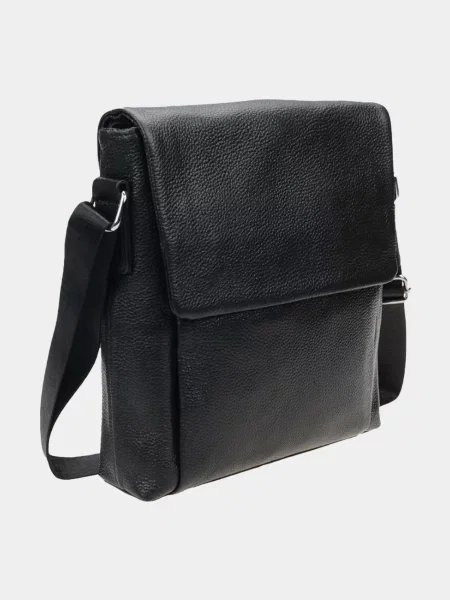 Кожаная сумка кросс-боди Borsa Leather черная