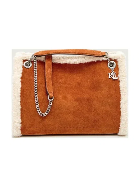 Geanta de piele Lauren Ralph Lauren din piele maro