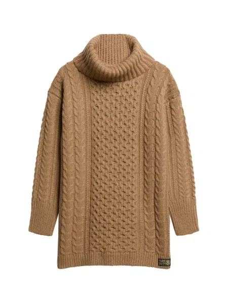 Superdry Rochie tricotat deschis maro