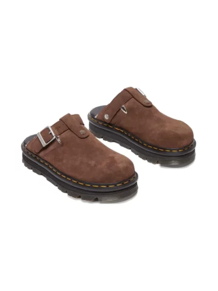 Klapki mules Dr. Martens brązowe