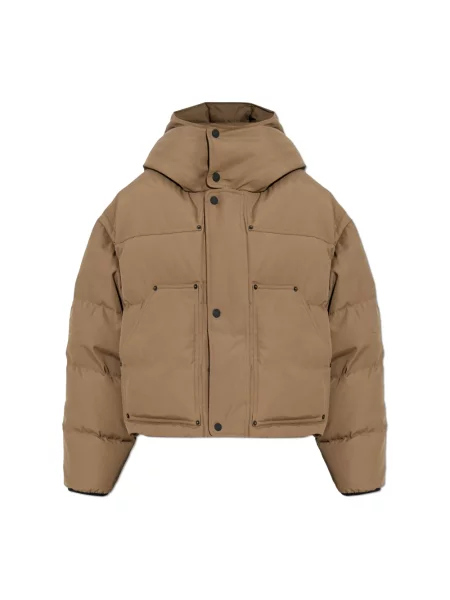 Kurtka puchowa Dsquared2 z logo brązowa