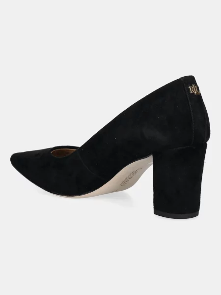 Semišové lodičky Lauren Ralph Lauren Lanette Blkh na černá