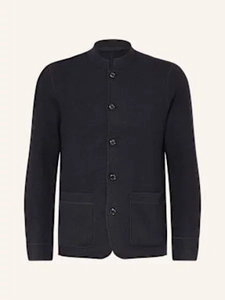Maerz Muenchen Kardigan Z Wełny Merino blau granatowy