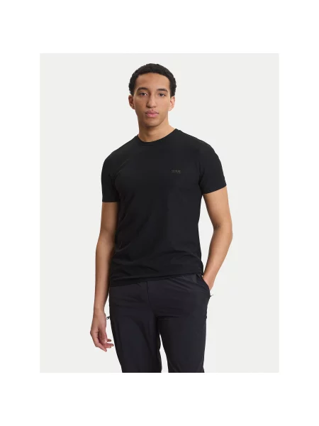 Guess T-Shirt Regular Fit μαύρο