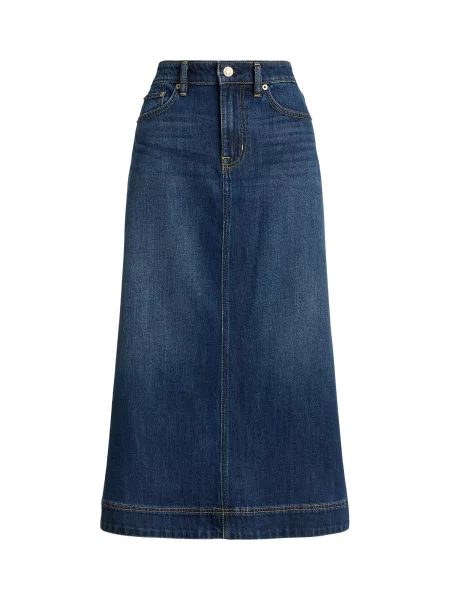 Lauren Ralph Lauren Fustă denim albastru