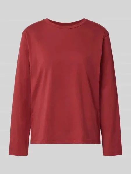 Bluzka z długim rękawem z dekoltem okrągłym Schiesser czerwona