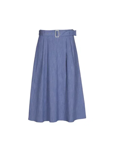 Szeroka spódnica jeansowa Marie Méro niebieska