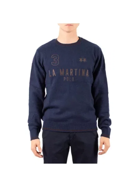 Sweter La Martina niebieski