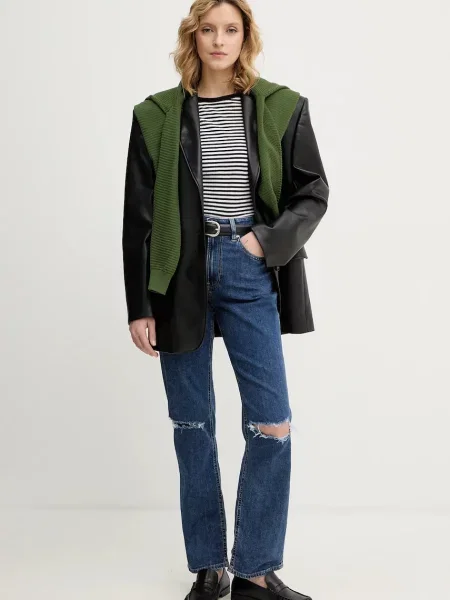 Calvin Klein Jeans Blugi | Straight fit | high rise albastru