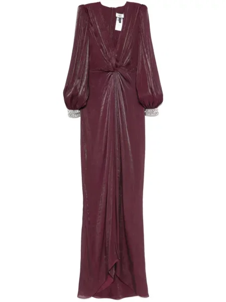 Šifoninis kostiumas maksi maxi suknele Nissa violetinė