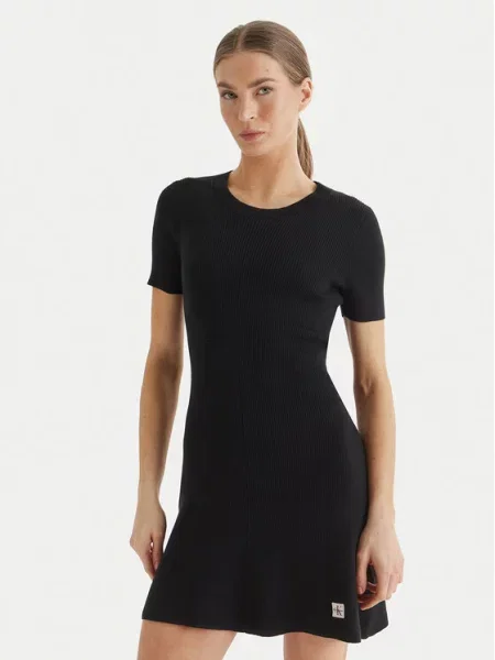 Calvin Klein Jeans Kötött ruha fekete