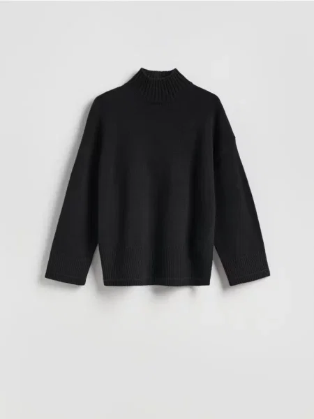 Reserved Водолазка з вовни чорний