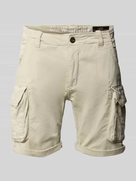 Szorty z cargo model CREW SHORT' Alpha Industries białe