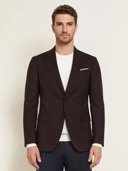 Joop! Oblekové Sako Howlin Slim Fit dark red červené