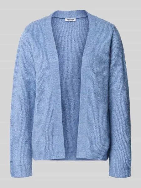 Kardigan o kroju regular fit w otwartym fasonie More & More niebieski