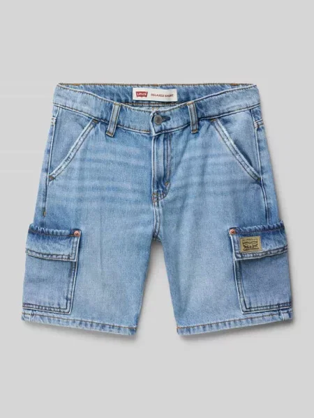 Szorty jeansowe o kroju relaxed fit z cargo Levi's niebieskie