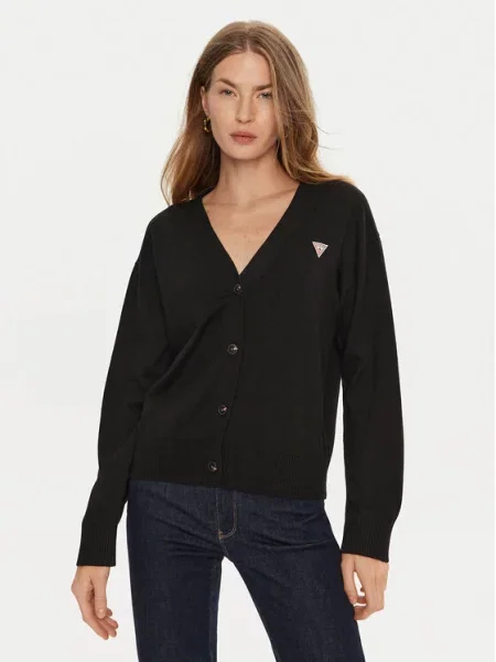Μάλλινος μπλέιζερ Guess Jeans μαύρο