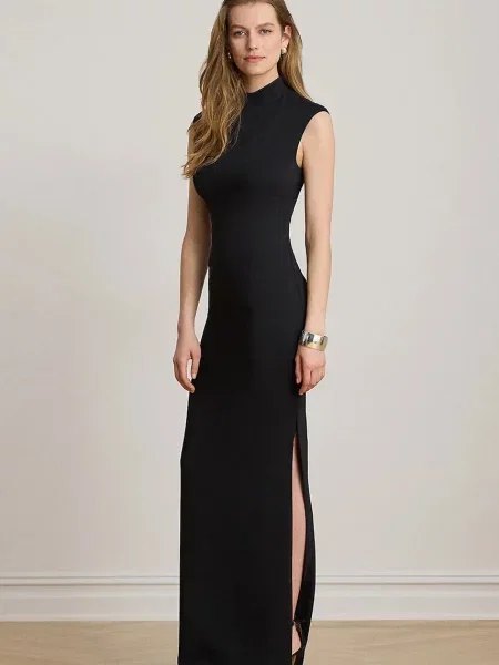 Lauren Ralph Lauren rochie cu vâscoză negru