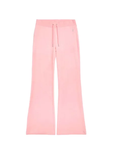 Pantaloni Juicy Couture din velur alergare roz