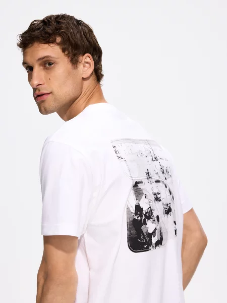 Reserved MEN`S T-SHIRT кремовий 