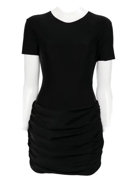 Rochie midi Medeea până la genunchi de costum negru