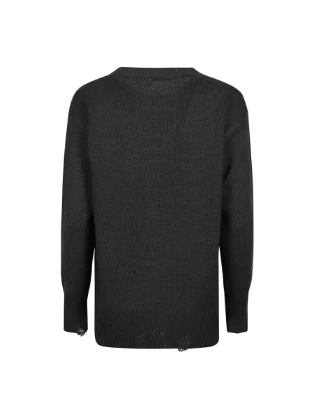Sweter Canessa z okrągłym dekoltem czarny
