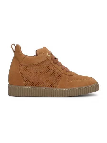 Sneakersy Kazar zamszowe brązowe