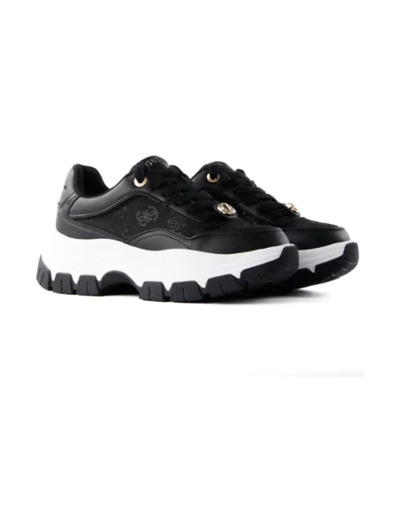 Sneakersy Guess z logo wsuwane czarne