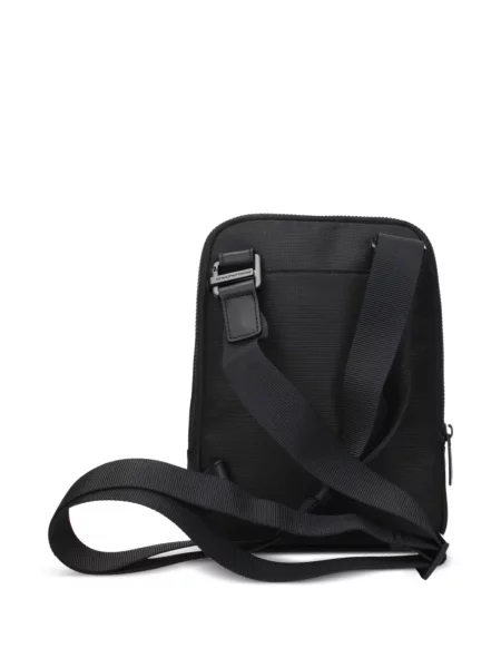 Crossbody torba Piquadro s autogramom crna