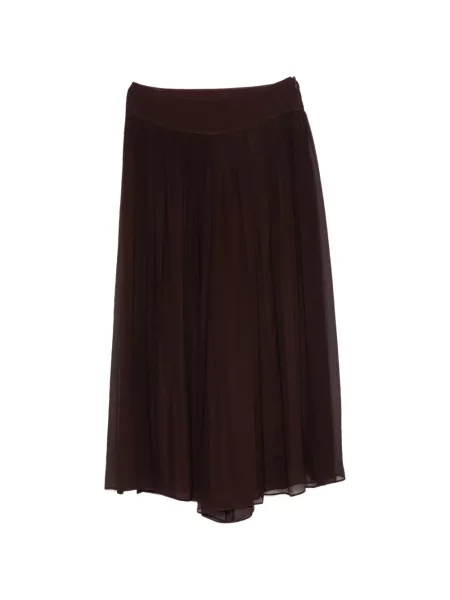 Pantaloni palazzo Joseph de mătase maro