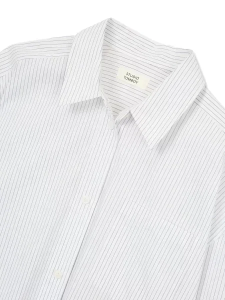 Cămașă Studio Tomboy cu dungi alb