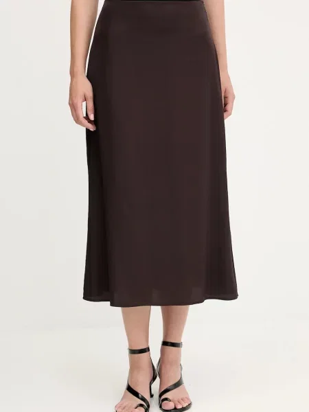 Marc O'Polo fustă midi evazați maro