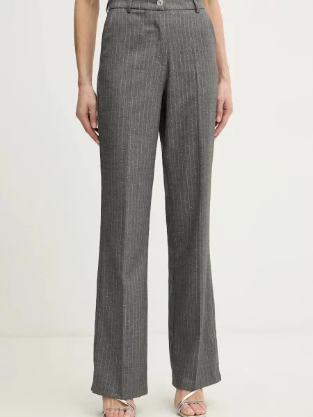 Morgan pantaloni drept high waist PVEPER.F gri