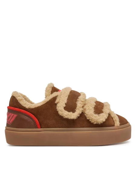 Inuikii Sportcipők Shearling Low Velcro Barna lila