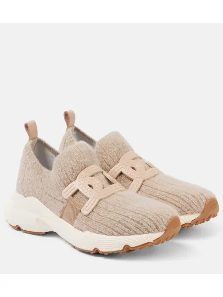Sneakerși Tod's din piele bej