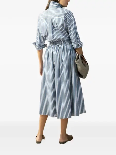 Rochie cu dungi Brunello Cucinelli cu dungi albastru