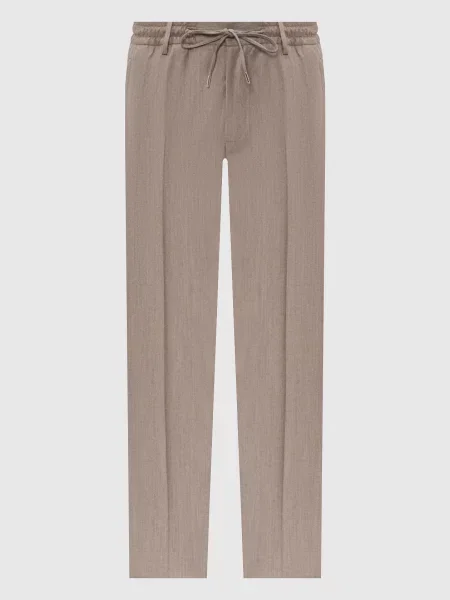 Штани з вовни та кашеміру Bertolo Cashmere сірі
