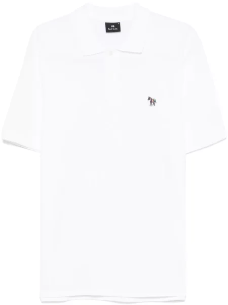 Polo Ps Paul Smith cu model zebră alb