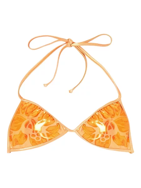 Bikini Diesel cu model floral cu imagine portocaliu