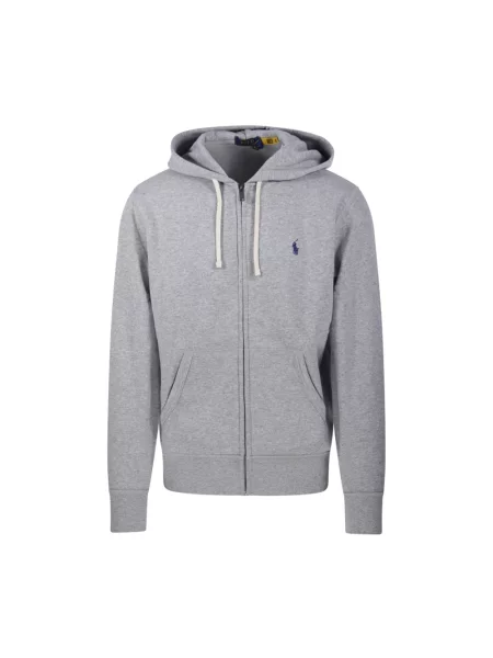 Bluza rozpinana Ralph Lauren z logo szara