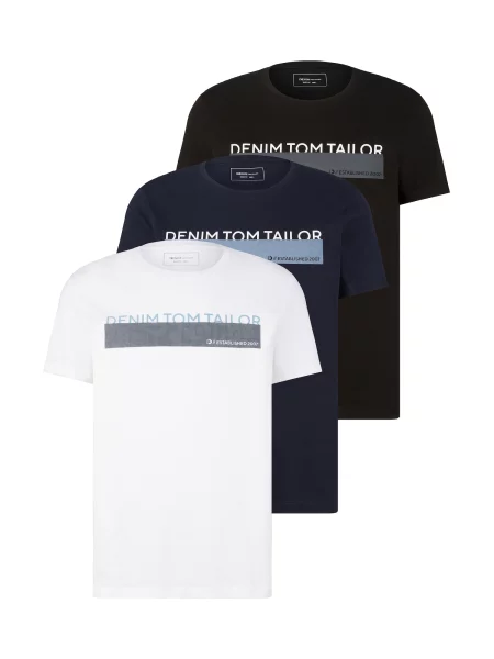 Μπλούζα Tom Tailor Denim λευκό