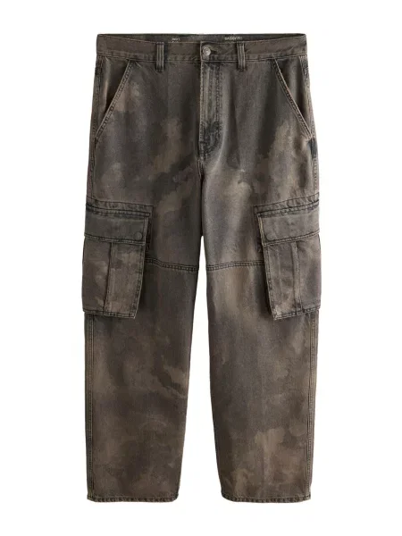 Next Jeans maro cappuccino / metalic gri