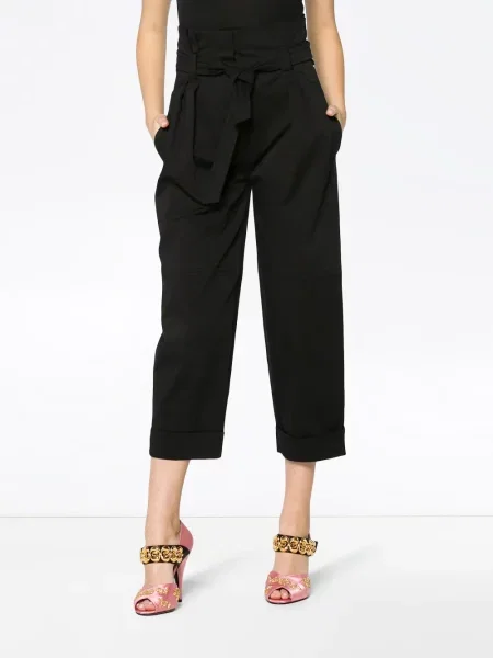 Cu centură pantaloni Alberta Ferretti negru