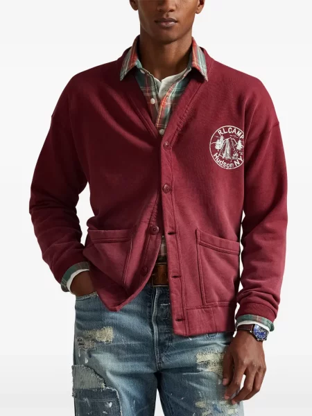 Prugasta polo majica Polo Ralph Lauren s autogramom na dvostruko kopčanje crna