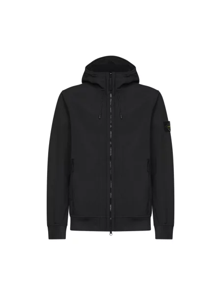 Lekka kurtka Stone Island z kamieniami czarna