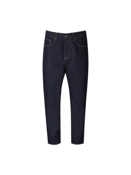 Jeansy Carhartt Wip z kieszeniami na zamek niebieskie