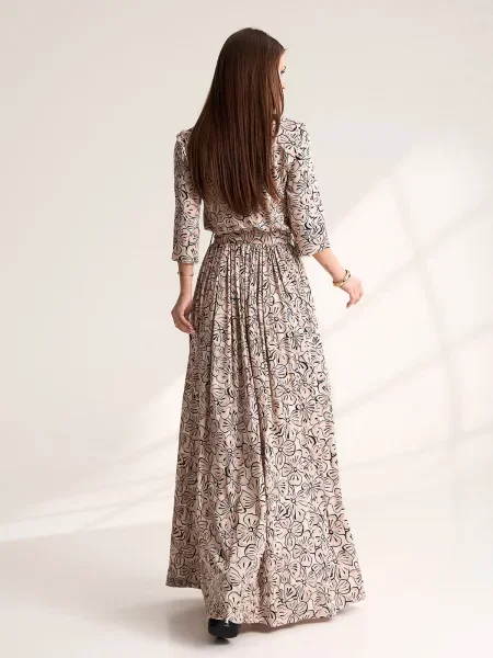 Сукня максі ISSA Plus мультиколор