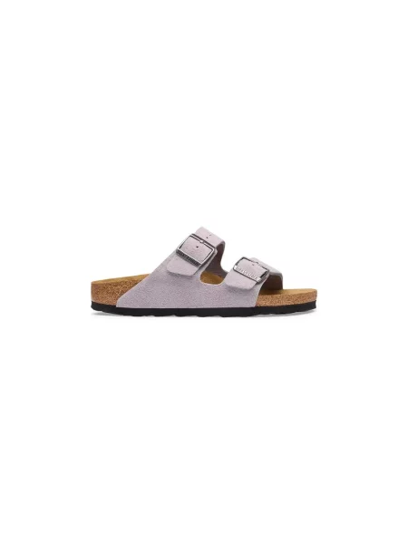 Klapki Birkenstock zamszowe szare
