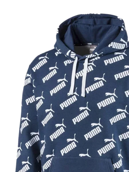 Hanorac cu glugă Puma cu imagine albastru