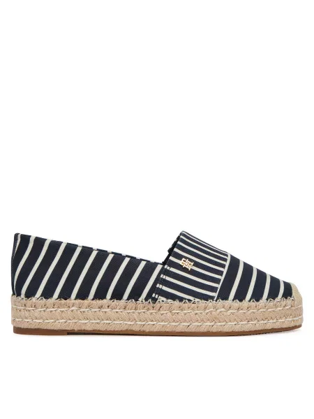 Espadrile Tommy Hilfiger Th Platform Espadrille Stripes Mornarsko modra